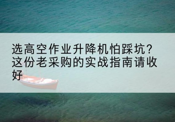 南安高空作业升降机厂家推荐-选高空作业升降机怕踩坑？这份老采购的实战指南请收好