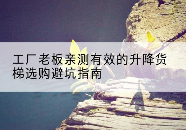 南安升降货梯怎么选-工厂老板亲测有效的升降货梯选购避坑指南